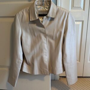 Saguaro Light Beige Leather Jacket